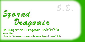 szorad dragomir business card